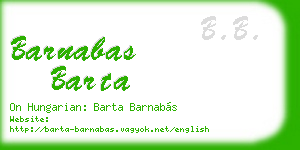 barnabas barta business card